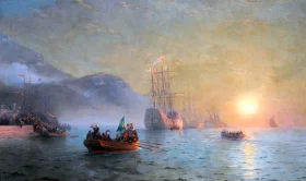 Columbus' Farewell before Starting on his Voyage from Port Palos in Spain