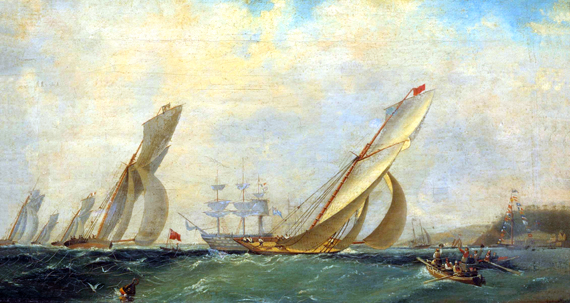 Frigate on the sea 1838