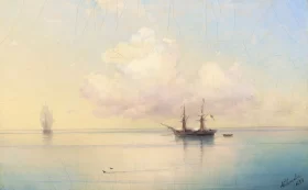 Sailing Ships on a Calm Day 1887