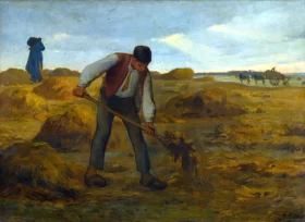 Peasant Spreading Manure