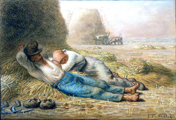 Noonday Rest by Francois Millet, oil painting reproduction on canvas Noonday Rest
