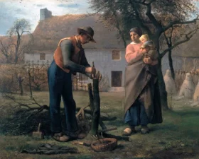 Farmer Inserting a Graft on a Tree 1855
