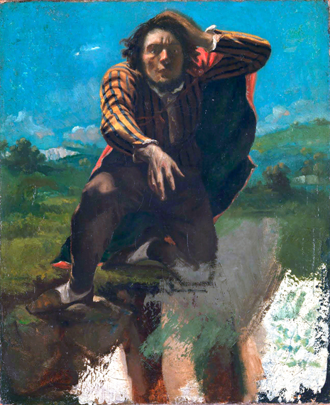 The Man Made Mad with Fear by Gustave Courbet, oil painting reproduction on canvas The Man Made Mad with Fear