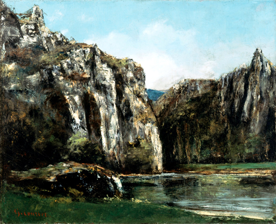 A Gorge in the Jura 1873 by Gustave Courbet, oil painting reproduction on canvas A Gorge in the Jura 1873