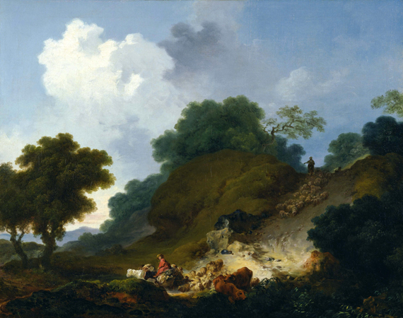 Landscape with Shepherds and Flock of Sheep 1763