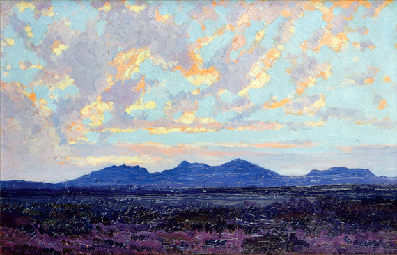 Dusk, South-West Africa by Jacobus Hendrik Pierneef, oil painting reproduction on canvas Dusk, South-West Africa