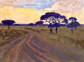 Country Track at Sunset