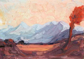 Landscape with Distant Mountains