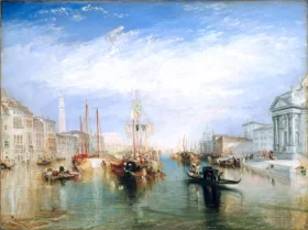 Bouquet de rose à la statue de plâtre 1918 The Grand Canal - Venice 1835
