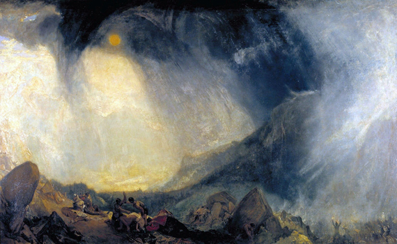 Snow Storm- Hannibal and his Army Crossing the Alps 1812 by J.M.W. Turner, oil painting reproduction on canvas Snow Storm- Hannibal and his Army Crossing the Alps 1812