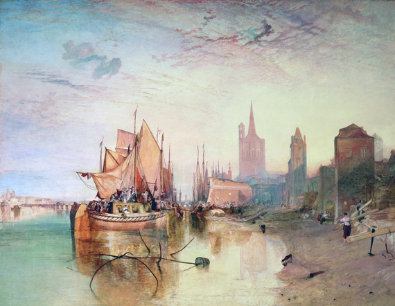 Cologne, the Arrival of a Packet Boat in the Evening 1826