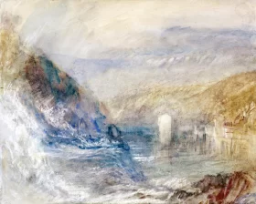 Falls of the Rhine at Schaffhausen, Side View 1841