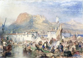 Rocky landscape with Hagar and Ishmael 1788 View of Corinth, Greece