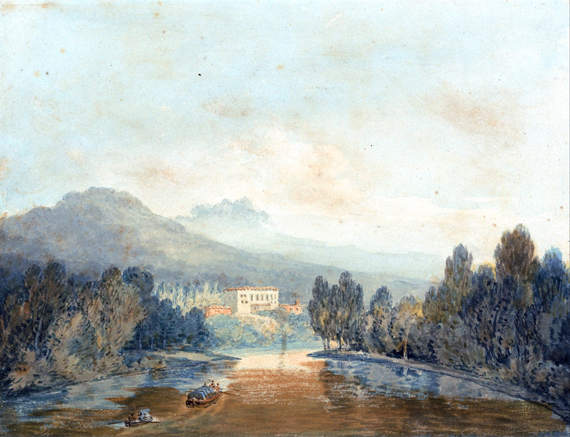 Villa Salviati on the Arno by J.M.W. Turner, oil painting reproduction on canvas Villa Salviati on the Arno