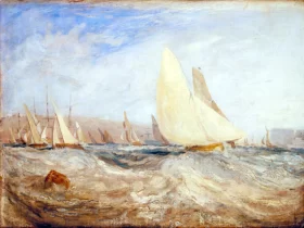 Portrait of Lady Catherine Ponsonby, Duchess of St. Albans East Cowes Castle, the Regatta Beating to Windward 1827