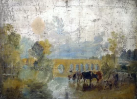 Caversham Bridge with Cattle in the Water