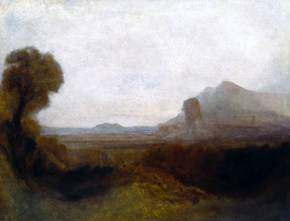 Italian Landscape with a Tower by J.M.W. Turner, oil painting reproduction on canvas Italian Landscape with a Tower