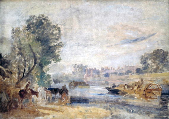 Hampton Court from the Thames by J.M.W. Turner, oil painting reproduction on canvas Hampton Court from the Thames