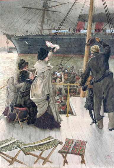 Goodbye, on the Mersey by James Tissot, oil painting reproduction on canvas Goodbye, on the Mersey