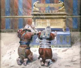 Moses and Joshua in the Tabernacle