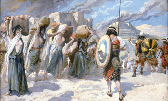 The Women of Midian Led Captive by the Hebrews by James Tissot, oil painting reproduction on canvas The Women of Midian Led Captive by the Hebrews