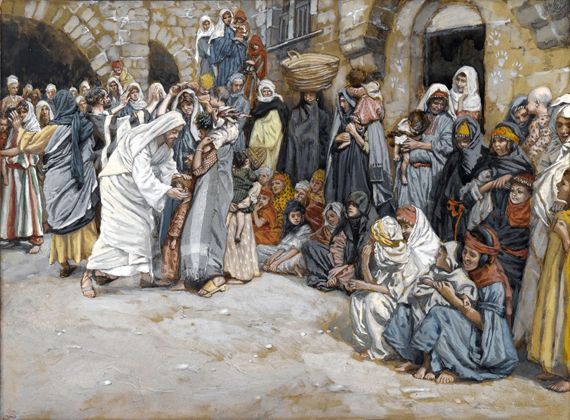 Suffer the Little Children to Come Unto Me by James Tissot, oil painting reproduction on canvas Suffer the Little Children to Come Unto Me