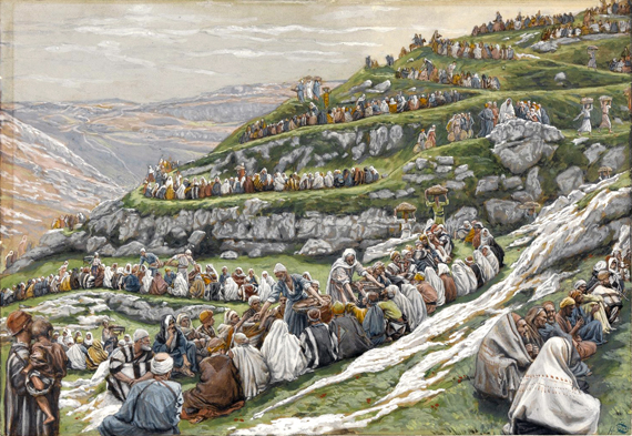 The Miracle of the Loaves and Fishes by James Tissot, oil painting reproduction on canvas The Miracle of the Loaves and Fishes