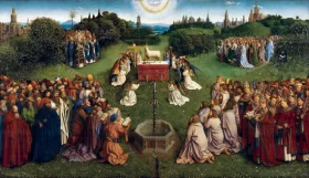 10. The Ghent Altarpiece Adoration of the Holy Lamb