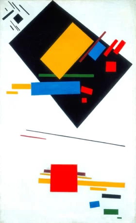Suprematist painting (with black trapezium and red square) 1915