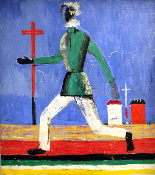 Peasant Between a Cross and a Sword by Kazimir Malevich, oil painting reproduction on canvas Peasant Between a Cross and a Sword