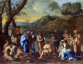 Saint John baptizing the people