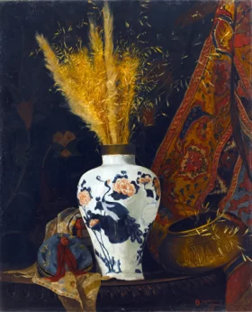 Flowers in a White Vase