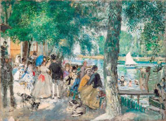 Bathing on the Seine 1869 by Pierre Auguste Renoir, oil painting reproduction on canvas Bathing on the Seine 1869