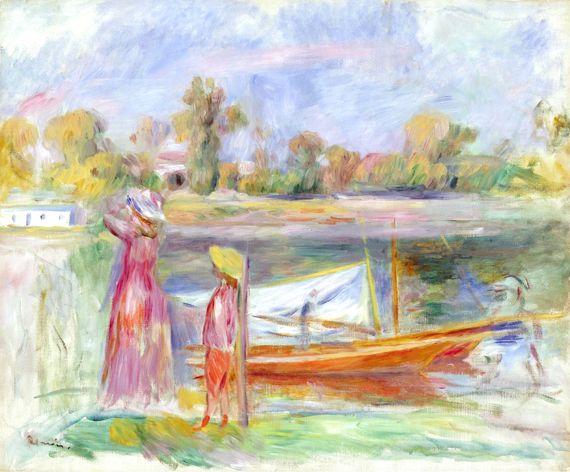 Jeunes Filles a Argenteuil by Pierre Auguste Renoir, oil painting reproduction on canvas Jeunes Filles a Argenteuil