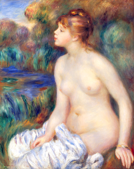 Bather by Pierre Auguste Renoir, oil painting reproduction on canvas Bather