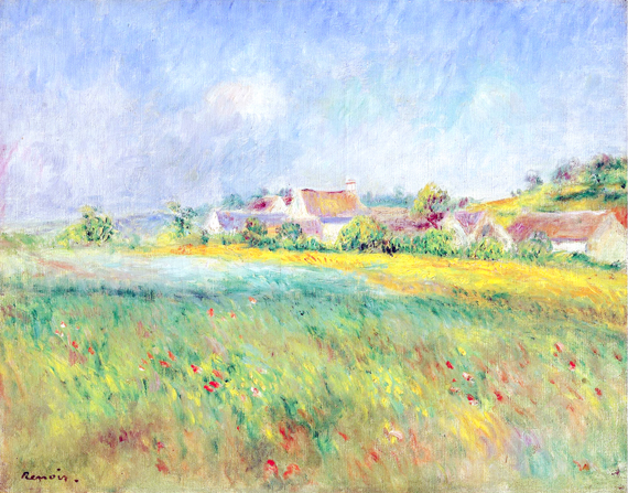 Le Village De Bonnecourt by Pierre Auguste Renoir, oil painting reproduction on canvas Le Village De Bonnecourt