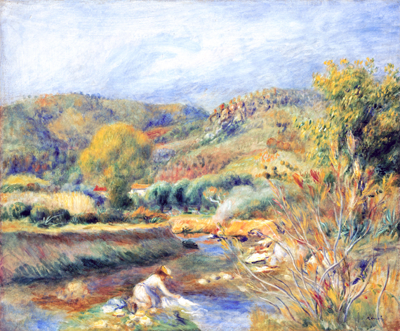 The Washerwoman by Pierre Auguste Renoir, oil painting reproduction on canvas The Washerwoman