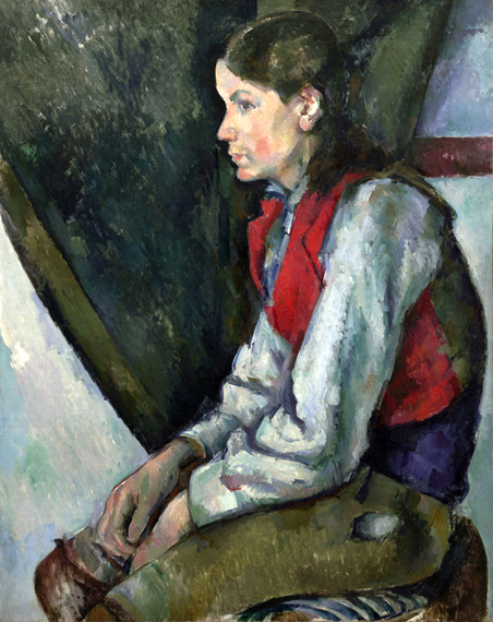 Boy in the Red Vest by Paul Cezanne, oil painting reproduction on canvas Boy in the Red Vest