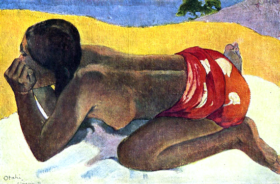 Alone by Paul Gauguin, oil painting reproduction on canvas Alone