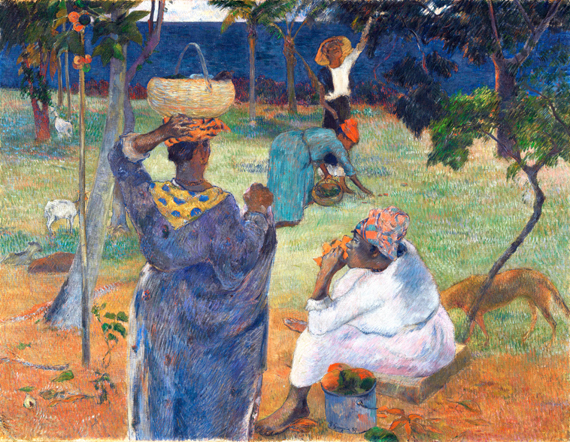 Fruit Picking, or Among the Mangoes by Paul Gauguin, oil painting reproduction on canvas Fruit Picking, or Among the Mangoes