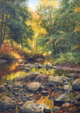 Autumn landscape with a river, 1896
