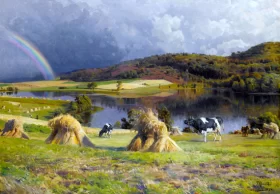 Harvesting Near Lake Thorsø, Virklund, Silkeborg