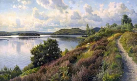 A view of Borresö towards Karoline Amalies Høj, Denmark 1912