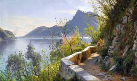 Lugano søen (Lago di Lugano), 1910