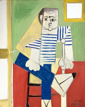 Homme Assis Sur Une Chaise