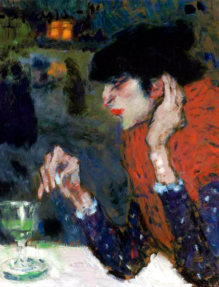 Buveuse Accoudée by Pablo Picasso (Inspired by), oil painting reproduction on canvas Buveuse Accoudée