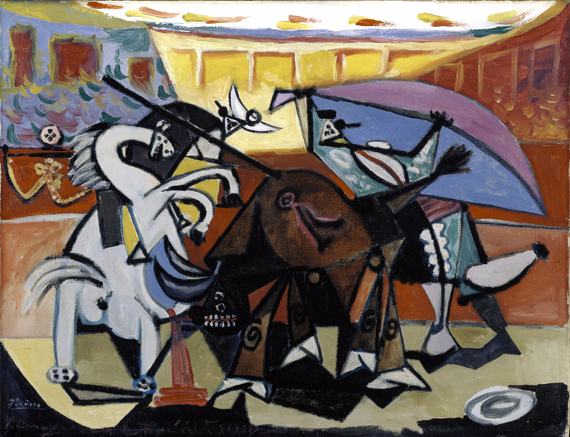 Bullfight by Pablo Picasso (Inspired by), oil painting reproduction on canvas Bullfight