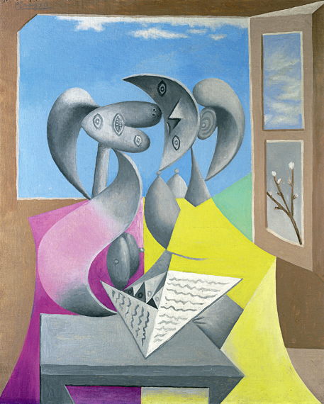 Deux Personnages (Marie-Thérèse et Sa Soeur Lisant) by Pablo Picasso (Inspired by), oil painting reproduction on canvas Deux Personnages (Marie-Thérèse et Sa Soeur Lisant)