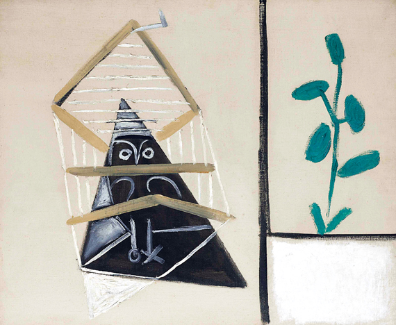 Nature Morte à L'oiseau En Cage