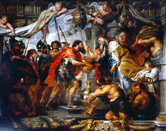 The Meeting of Abraham and Melchizedek by Peter Paul Rubens, oil painting reproduction on canvas The Meeting of Abraham and Melchizedek